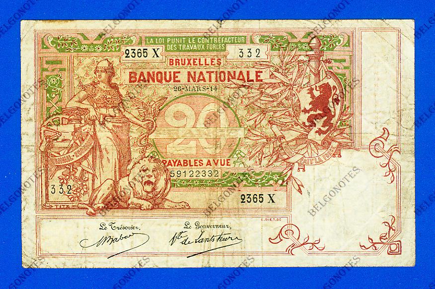 20 Francs Type Vermiljoen 1914 * Lot 1902611332