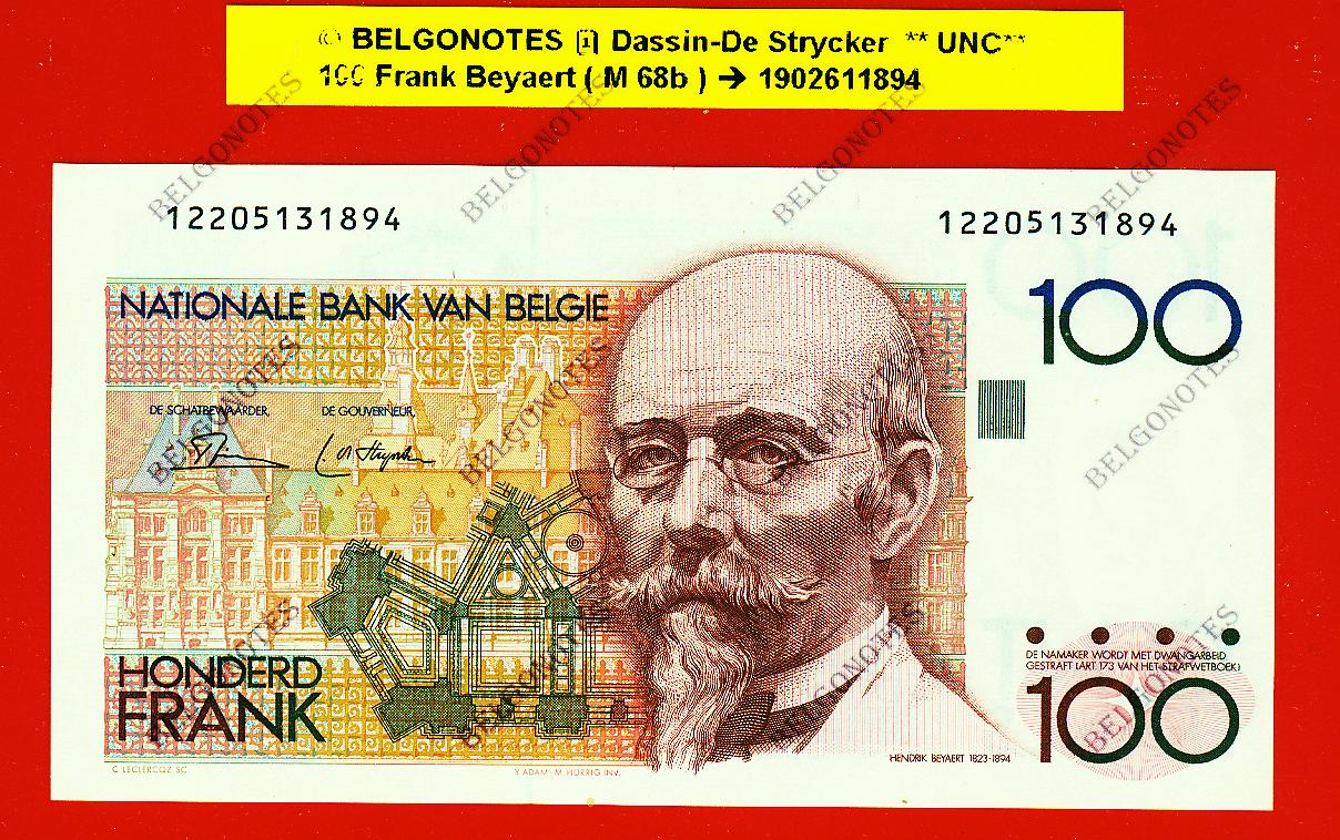 100 Frank Type Beyaert **UNC** Dassin-De Strycker * Lot 1902611894