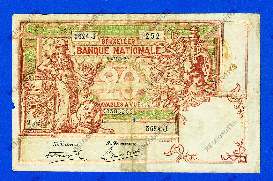 20 Francs Type Vermiljoen 1920 * Lot 1902613624