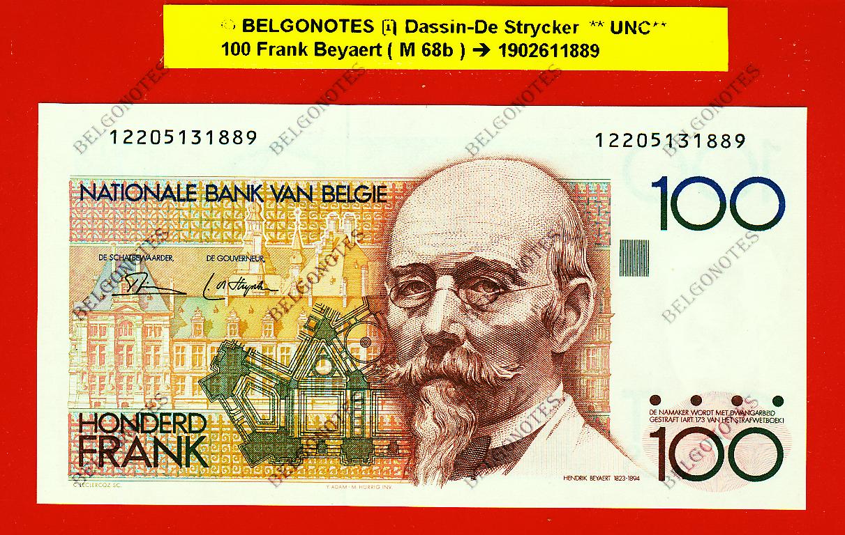 100 Frank Type Beyaert **UNC** Dassin-De Strycker * Lot 1902611889